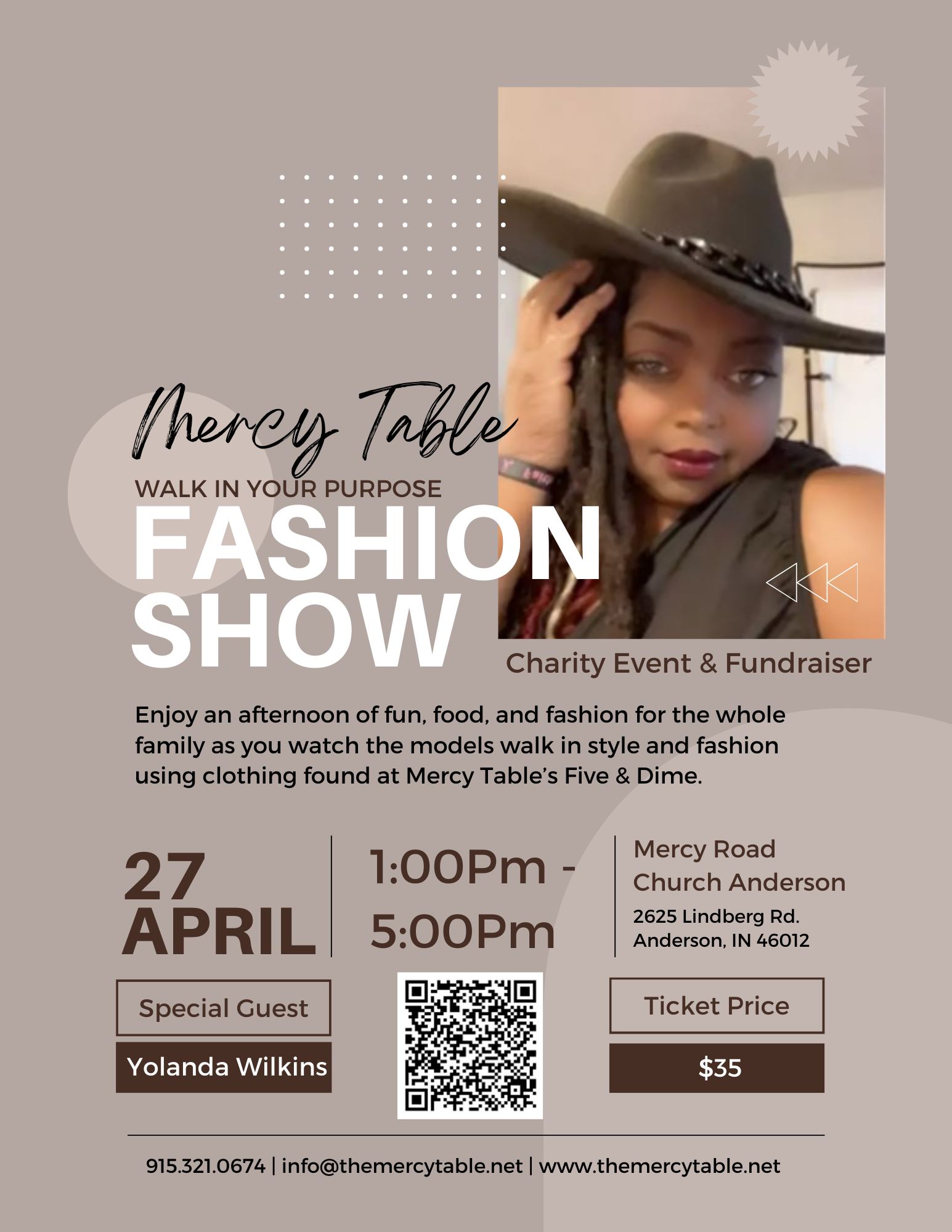 The Mercy Table Fashion Show Fundraiser Poster